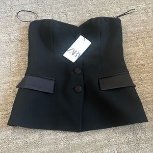 Zara strapless black top